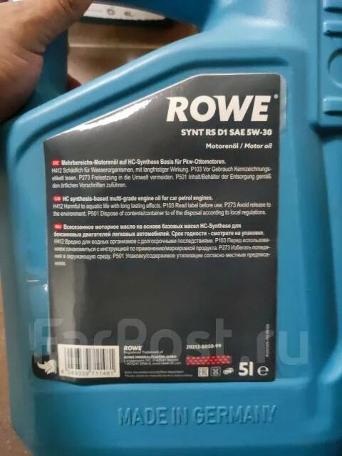 Rowe sae 5w 30. Rowe Hightec Synt RS d1 5w30. Rowe 5w40 RS. Synt RS d1 5w-30 Rowe. Моторное масло Rowe 5w30.