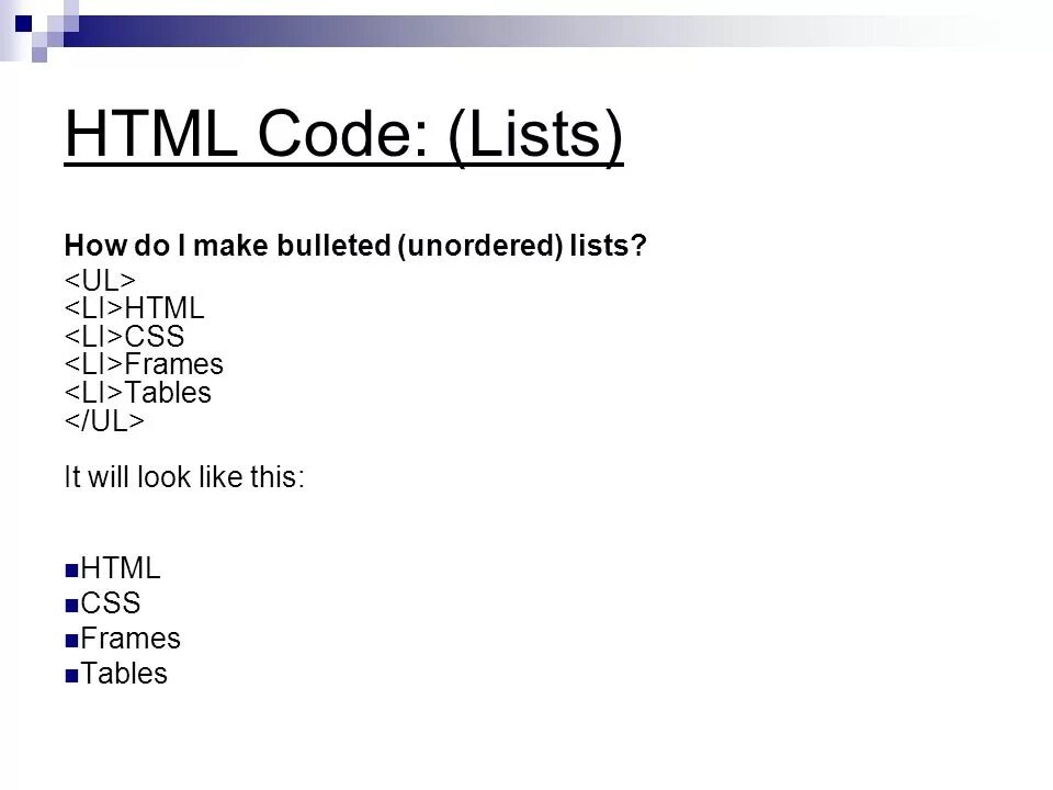 Ul css