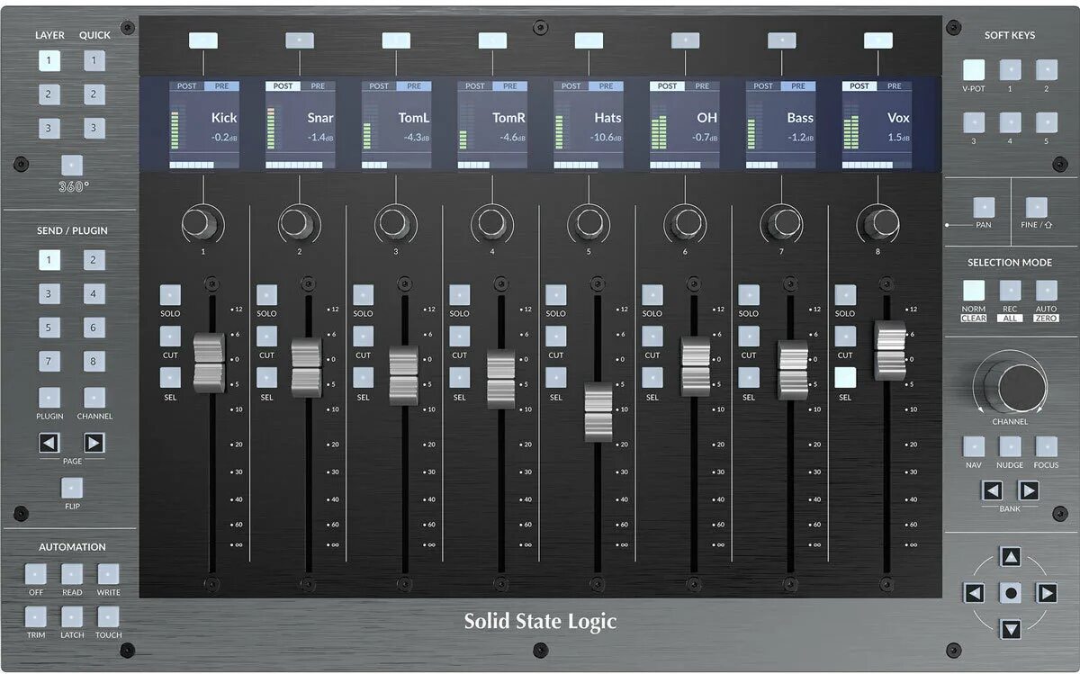 Logic state. Solid state logic uf8. ssl uf8. ssl uf8 midi контроллеры. daw контроллер.