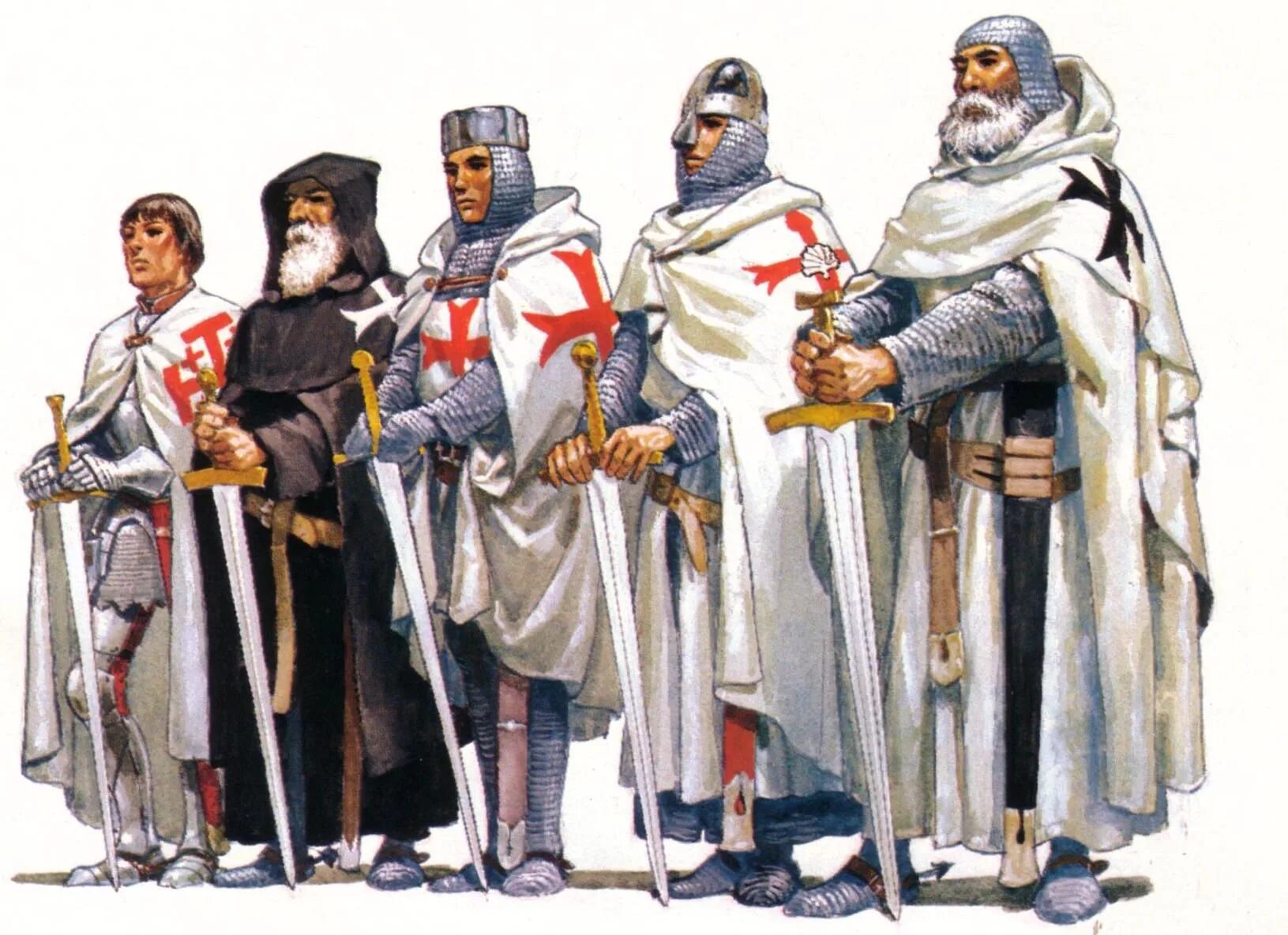 Тамплиеры госпитальеры тевтонский орден. Крестовые походы орден тамплиеров. Рыцарский орден сантьяго. Тамплиеры госпитальеры тевтонцы. Крестоносцы госпитальеры.