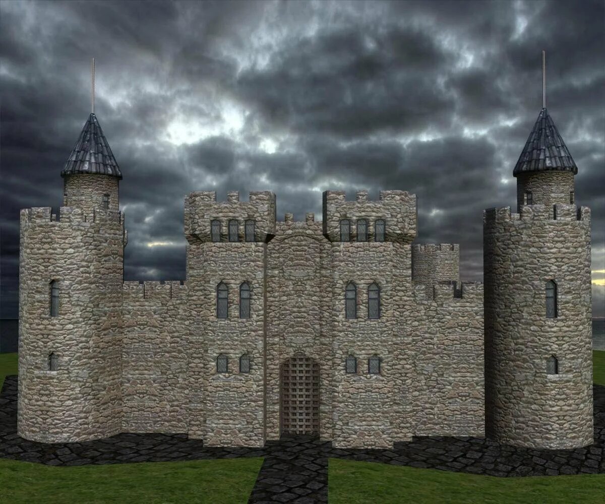 Замок 3 д. Крепость 3d модель. 3d модель замка. Medieval Castle.