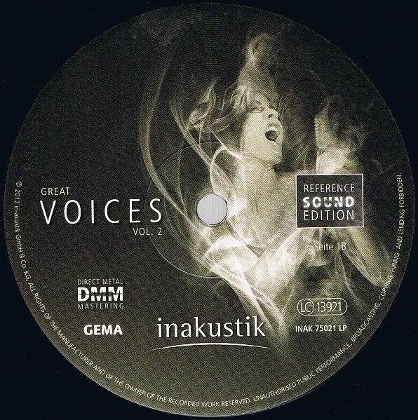 In-Akustik reference Sound Edition.. Mystic Voices Vol. 2. Пластинки референс. Direct Metal Mastering. Voice edition