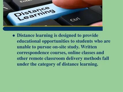 Distance learning education