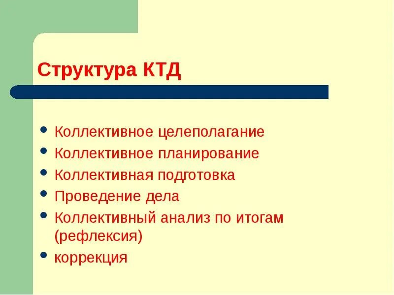 Что такое ктд. Коллективное планирование ктд. коллективное творческое дело. структура коллективного творческого дела. коллективно-творческое дело (ктд).