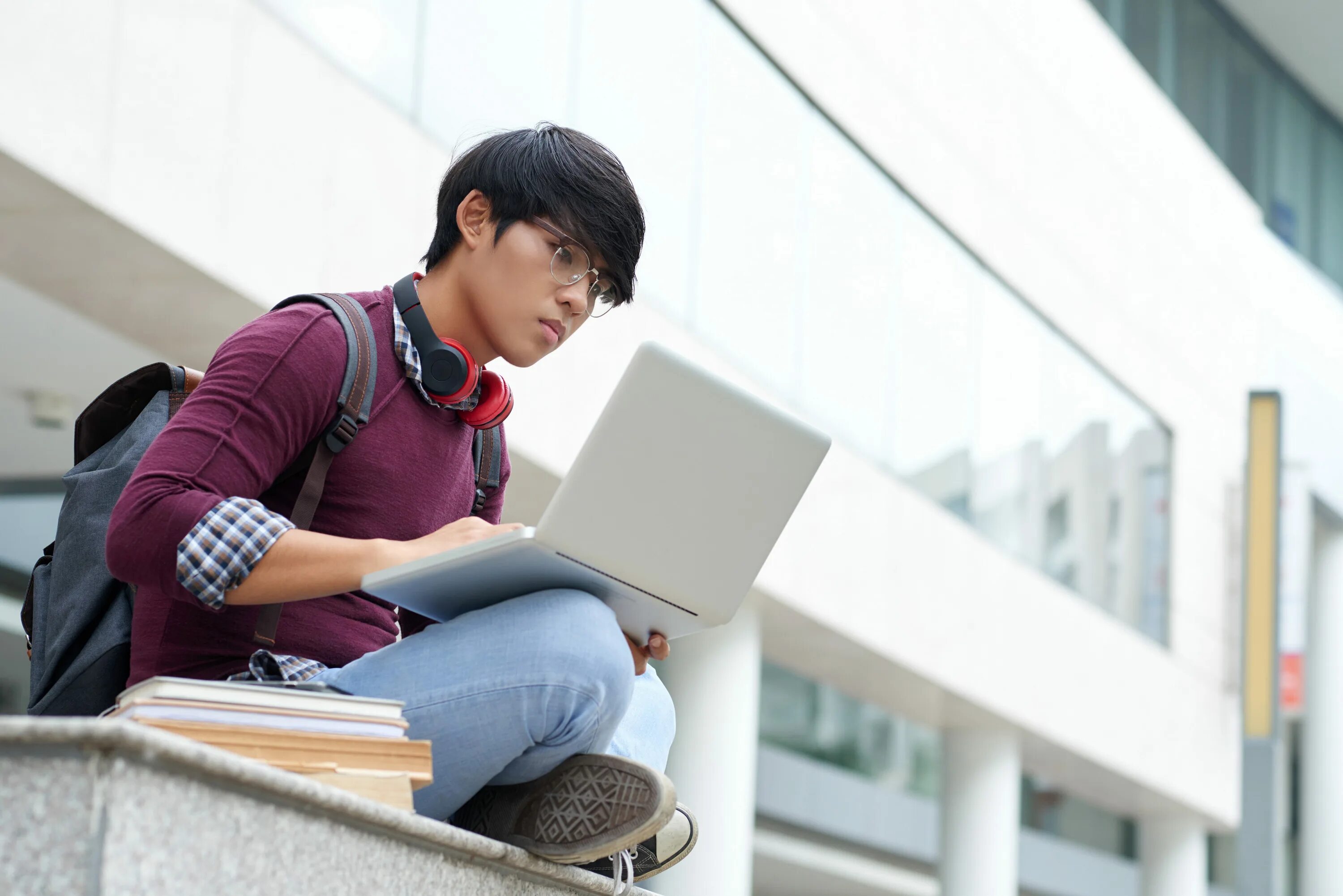 He is a part time student