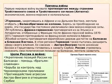 2 причины первой мировой