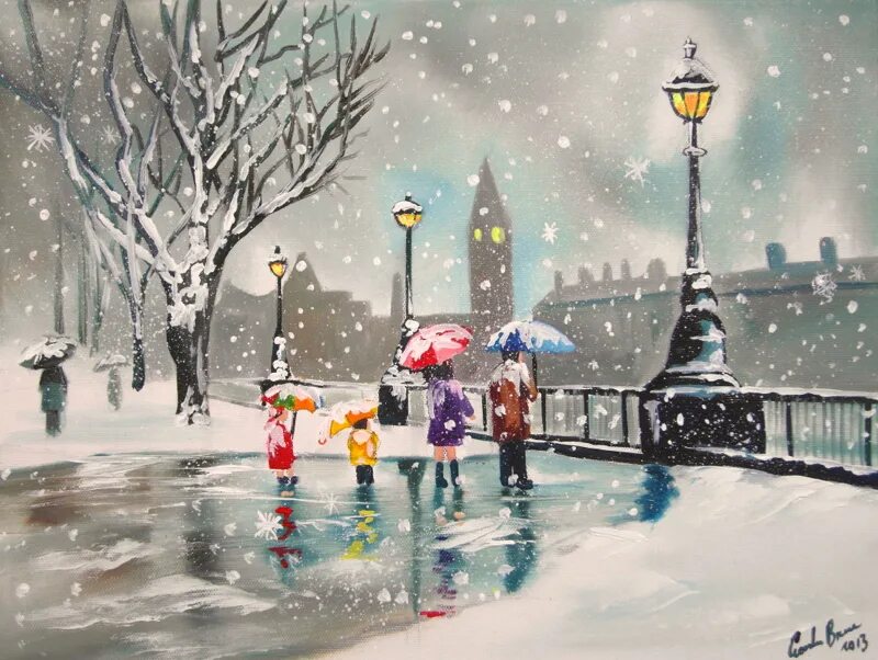 Щепалин александр художник. Весна в городе живопись. Зима в городе акварель. Рисование заснеженный город. Рисуем зиму в городе.