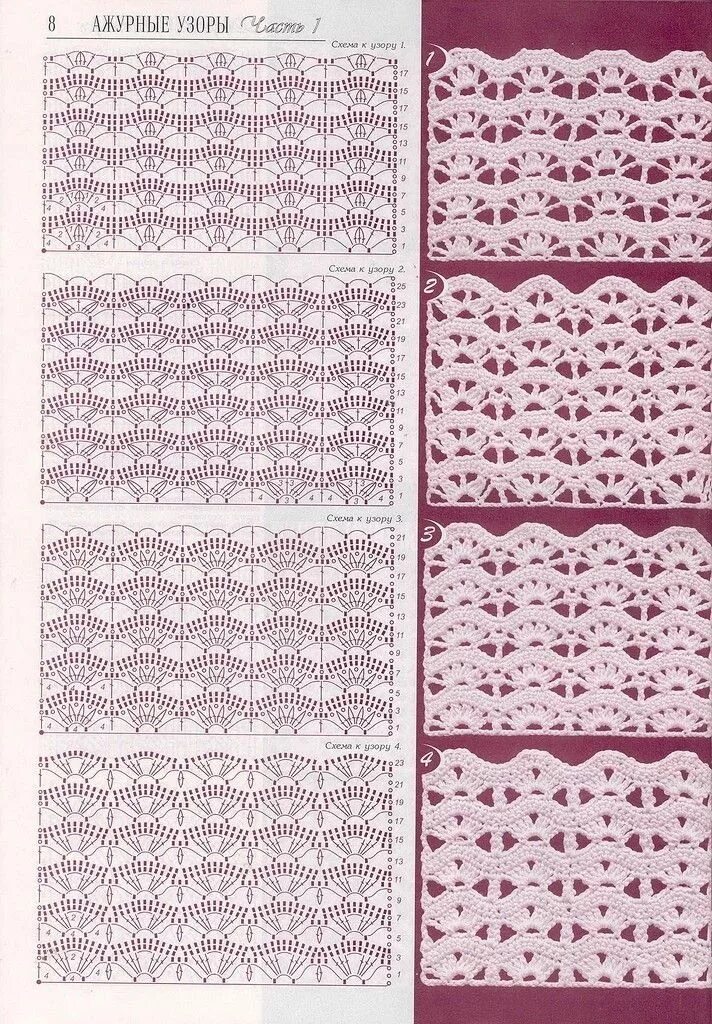 Узоры крючком техника. Узоры крючком. Ажурные узоры крючком. Вязание крючком схемы узоров. Простые узоры крючком.