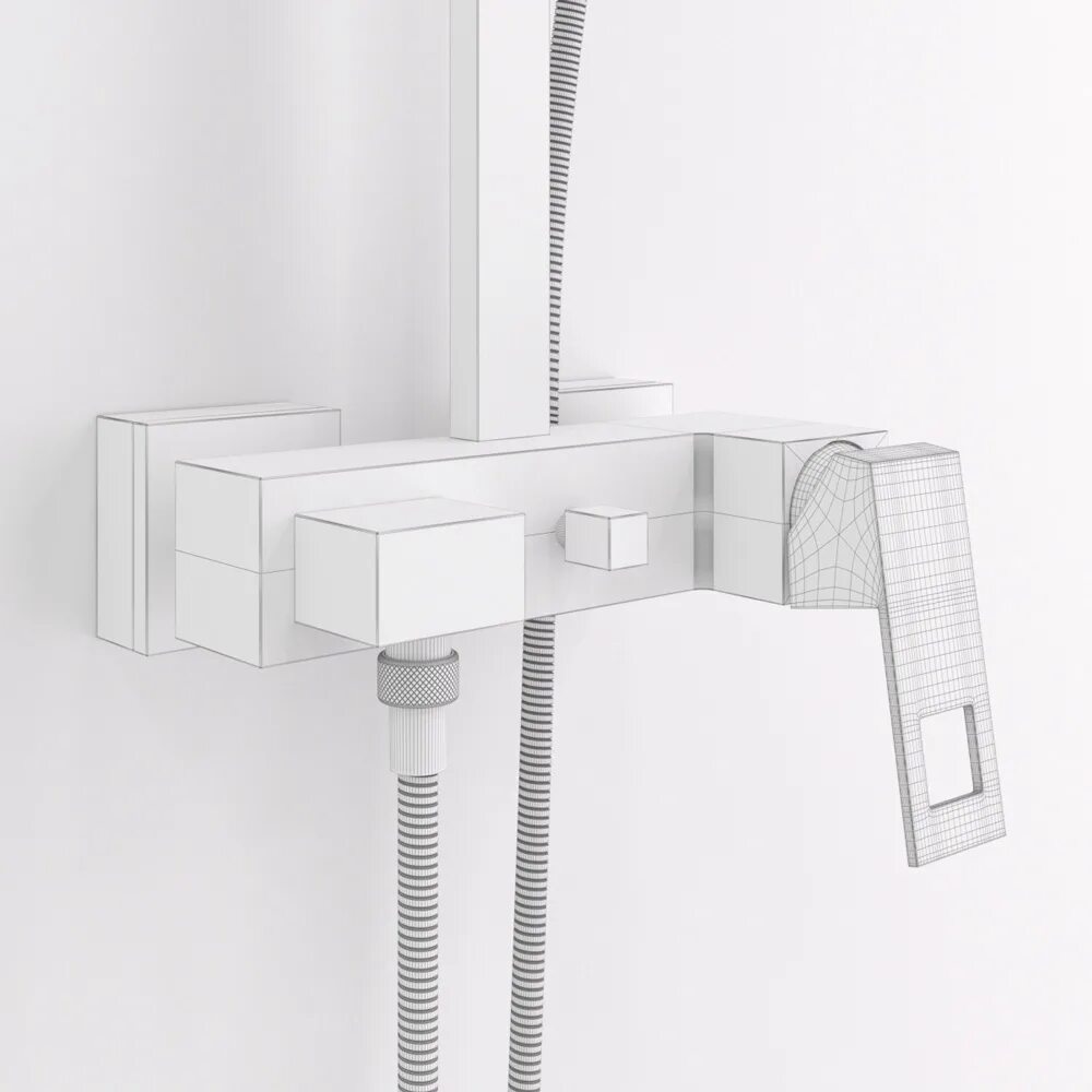 Система euphoria. 23147001 grohe. душевая система euphoria cube. душевая система grohe euphoria cube 230 со смесителем, хром (23147001). душевая стойка grohe euphoria cube system.
