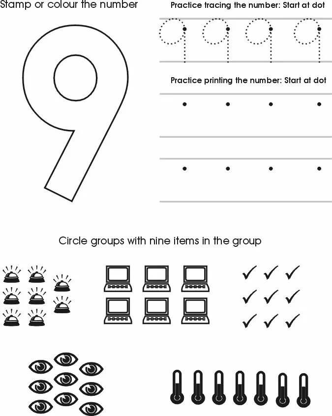 Цифра 9 рабочий лист 1 класс. Занятие цифра 9. number 9 worksheet. number nine worksheet. numbers worksheets.