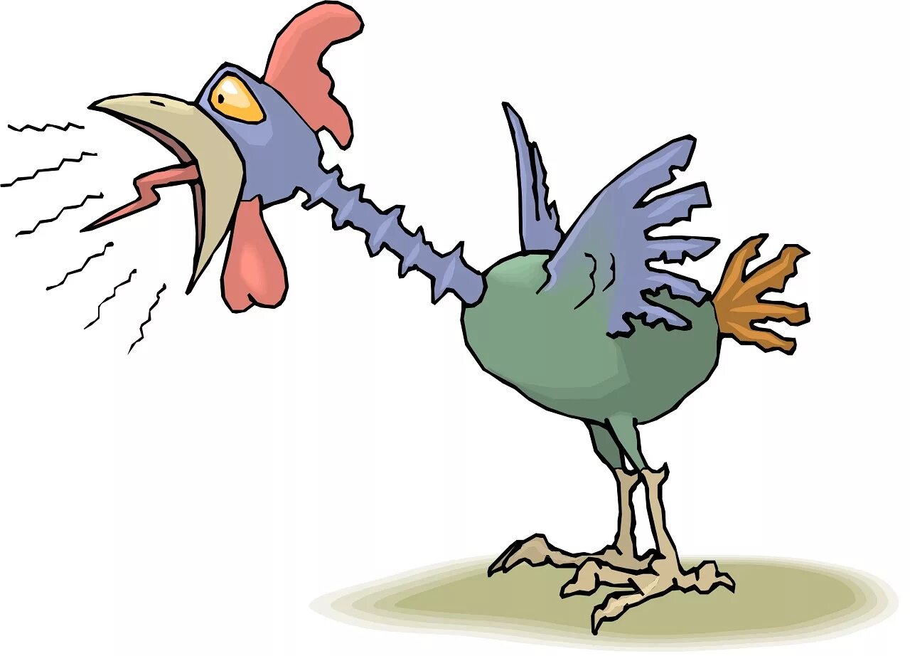 Карикатуры про птиц. Курица кричит. Смешная курица рисунок.