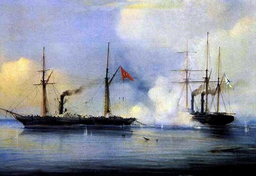 Военный пароход. Пароходофрегат 1853-1856. Пароходо Корвет Америка.