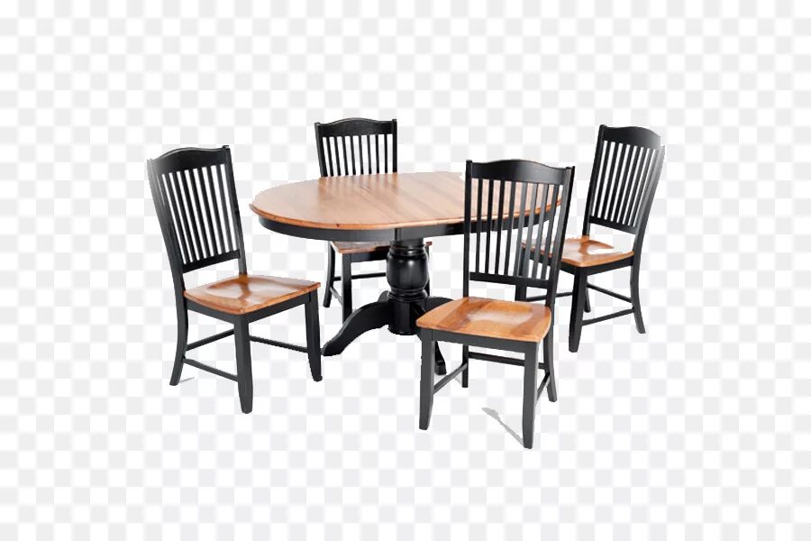 Четверо стульев. Стол и четыре стула. Стол и стулья на прозрачном фоне. Стол со стульями на белом фоне. Обеденный стол для фотошопа.