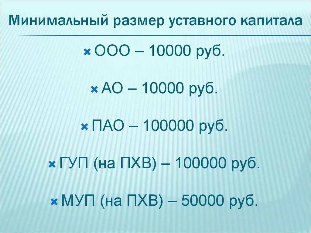 Уставной капитал ао минимальный размер. Размер уставного капитала ПАО. Минимальный размер уставного капитала ПАО. Минимальный уставной капитал ПАО. Минимальную величину уставного капитала ООО, АО, ПАО..