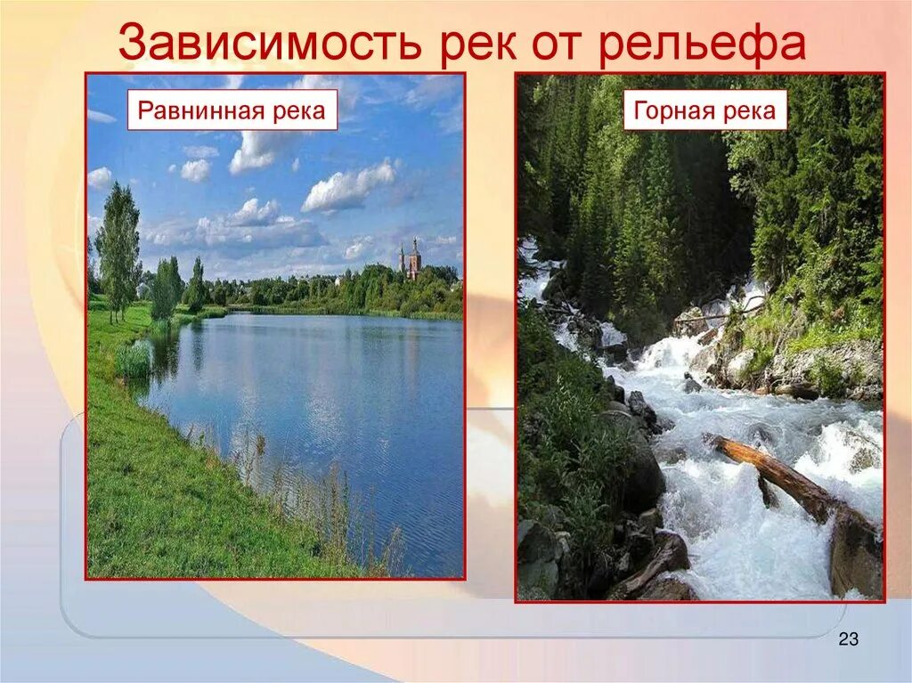 Зависимость рек от рельефа и климата. Зависимость рек от рельефа и климата