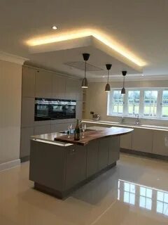 Дизайн освещения на кухне с натяжными потолками