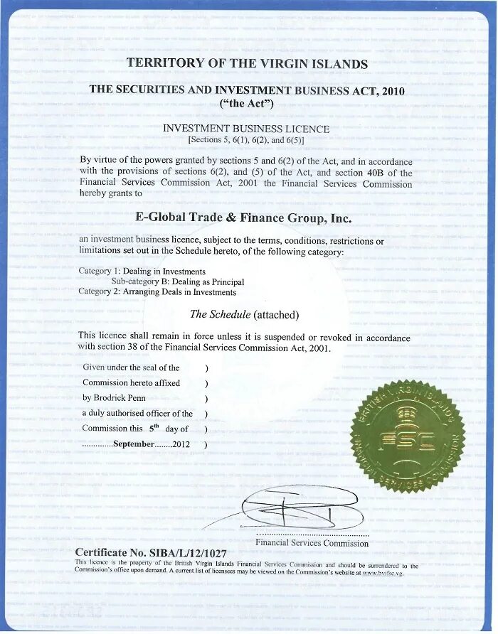 Sec certificate. Лицензия форекс. Forex4you лицензия. Сертификат трейдера. BVI Company.