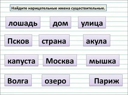 Собственные и нарицательные задания 3 класс