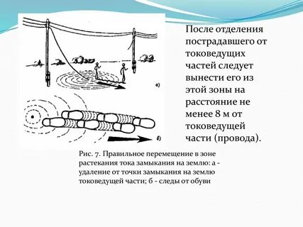На какое расстояние от пострадавшего