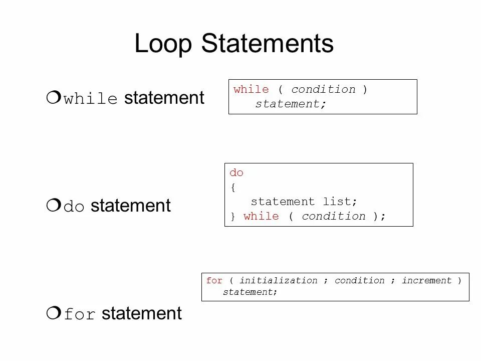 Conditional statements. Statements в программировании. STL - Statement list. The while Statements. Statements в программировании примеры.