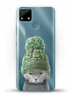 Телефон с чехлом кота