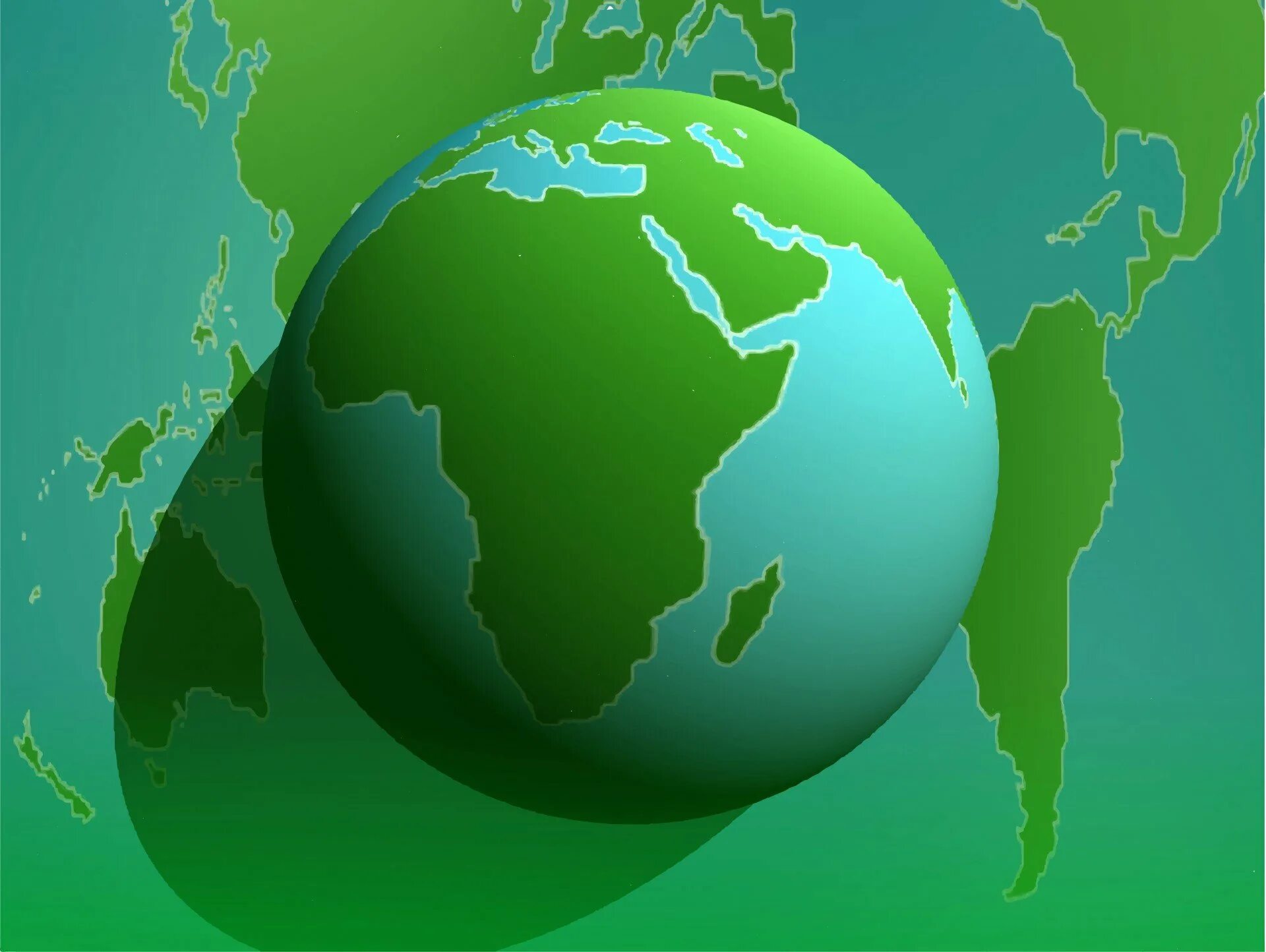 3d World. Фон карта Глобус. Green Globe 21.
