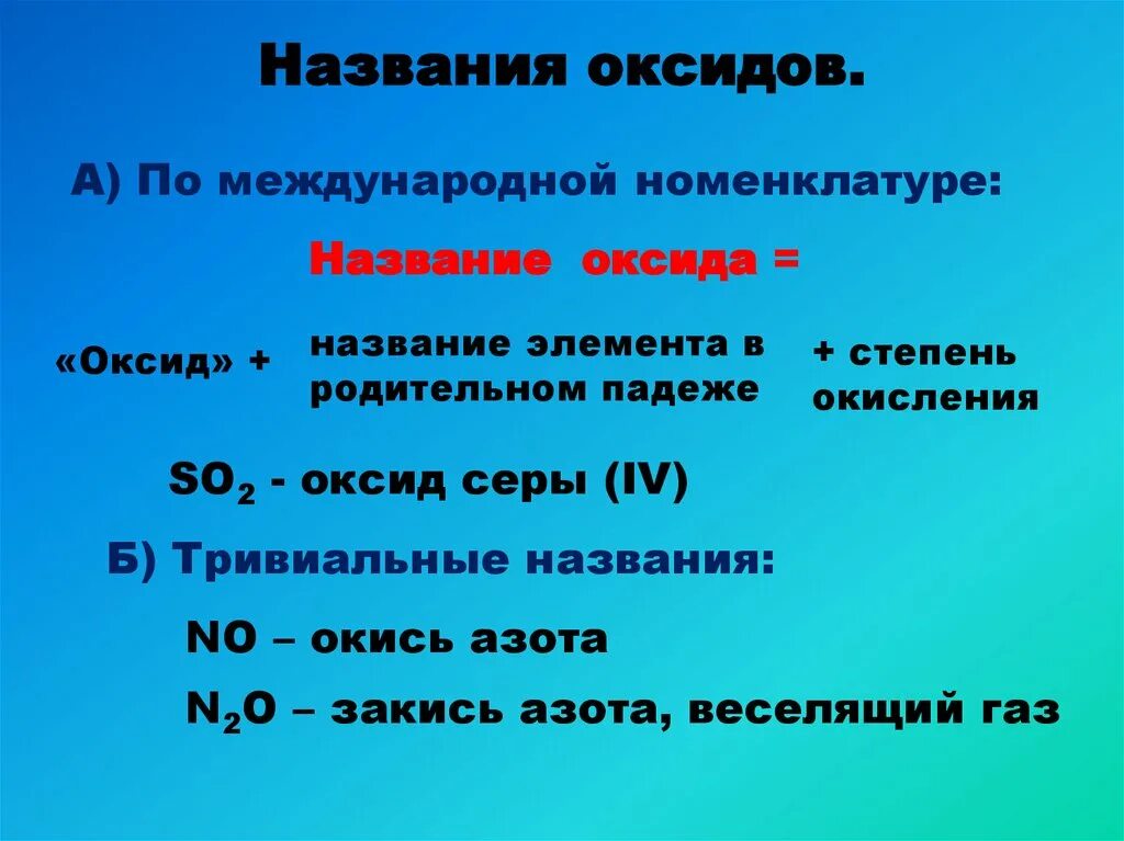 Названия оксидов. Тривиальные названия оксидов. Названия оксидов азота. Оксид азота 3 тривиальное название. Назовите оксиды азота