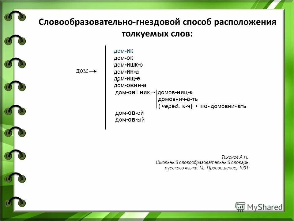 Дом словообразовательное гнездо. Словообразовательный словарь слово дом. Словообразовательное гнездо слова дом. Словообразование слова дом.