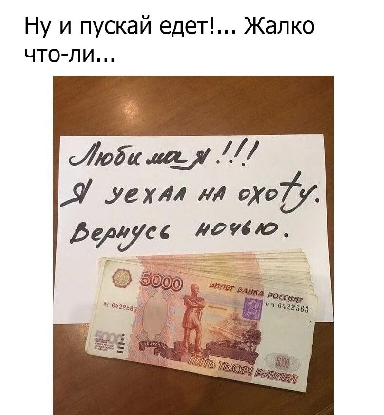 Деньги прикол. Муж уехал на рыбалку. Прикол муж уехал на рыбалку. Муж уехал. Денег дайте приеду