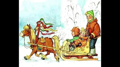 На лошадке в санках