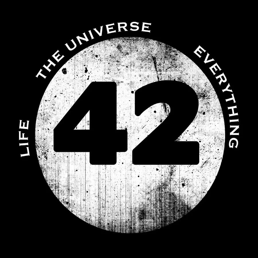 Почему 42 ответ на все. Цифра 42. 42 Картинка. 42 Ответ на главный вопрос. Вопрос жизни Вселенной и вообще.