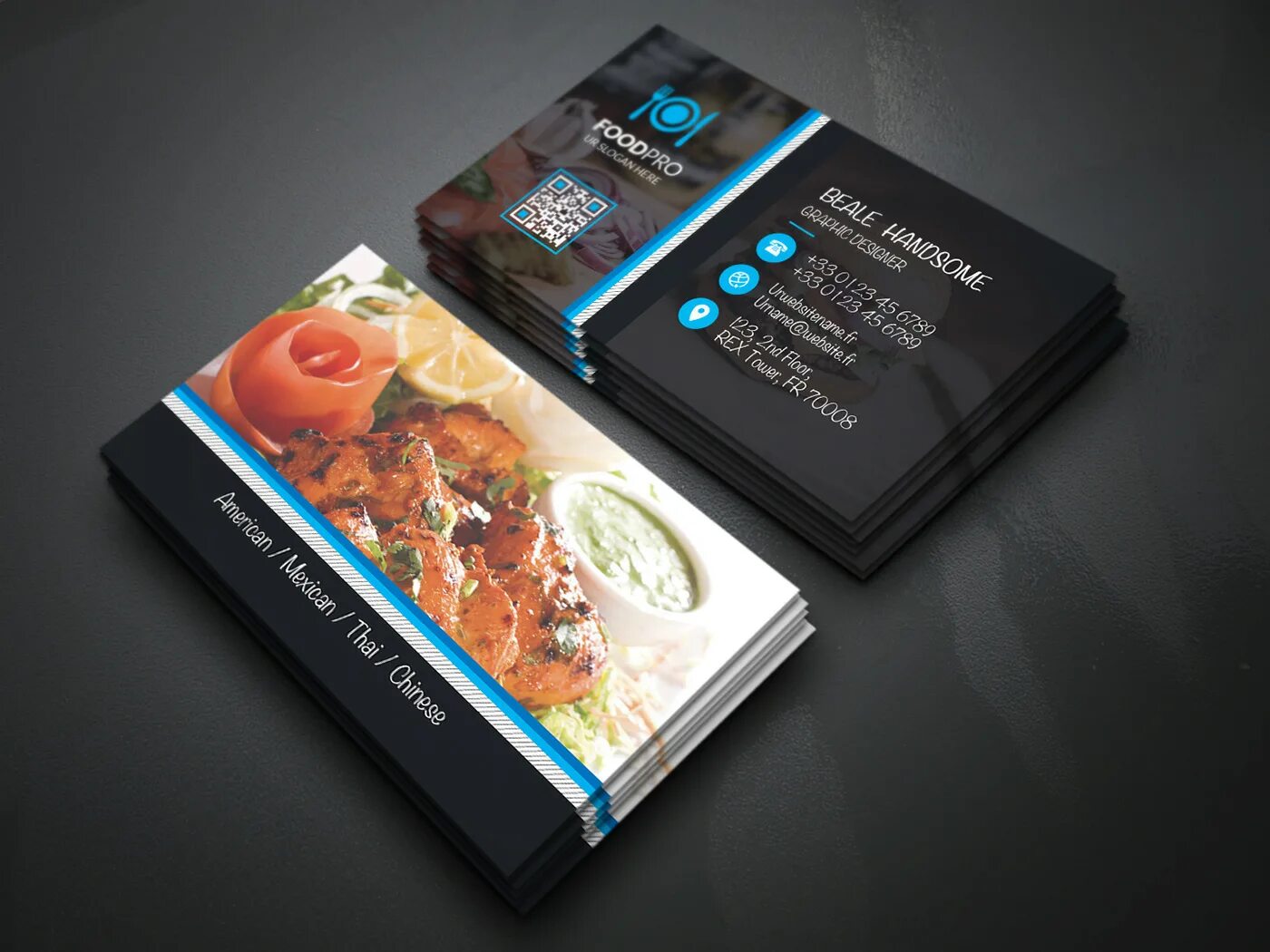 Restaurant Business Card. Visit Card Design. Visit Card for Restaurant. Restaurant 2022 Business Card. Design faster