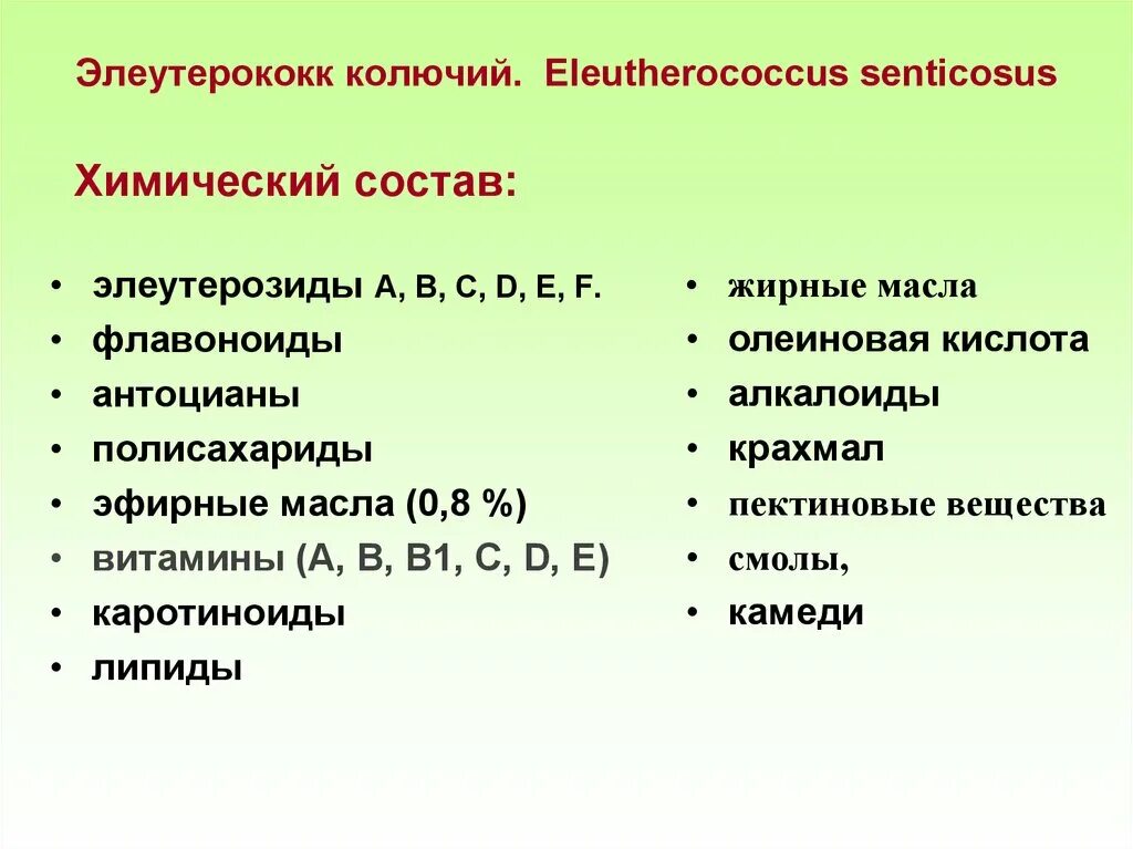 Элеутерококк состав. Элеутерококк химический состав. Элеутерококк колючий химический состав. Элеутерококк хим состав.