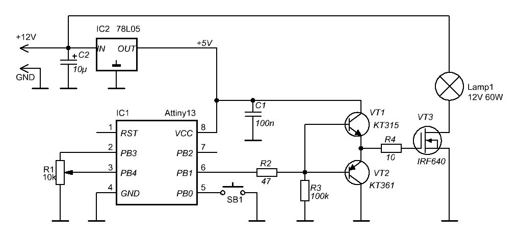 Плавное звучание. Схема ШИМ регулятор attiny13. ШИМ регулятор на attiny13. ШИМ контроллер для электродвигателя 12в схема. ШИМ на attiny13 управляемый напряжением.