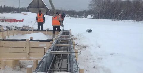 Заливка зимой