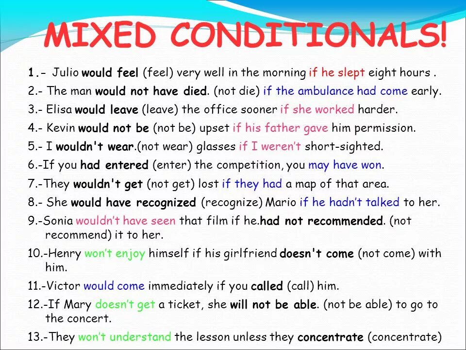 Conditional 1 complete the sentences. Mixed conditionals условные. Mixed conditionals упражнения. Mixed conditionals упражнения с ответами. Mixed conditional Julio.