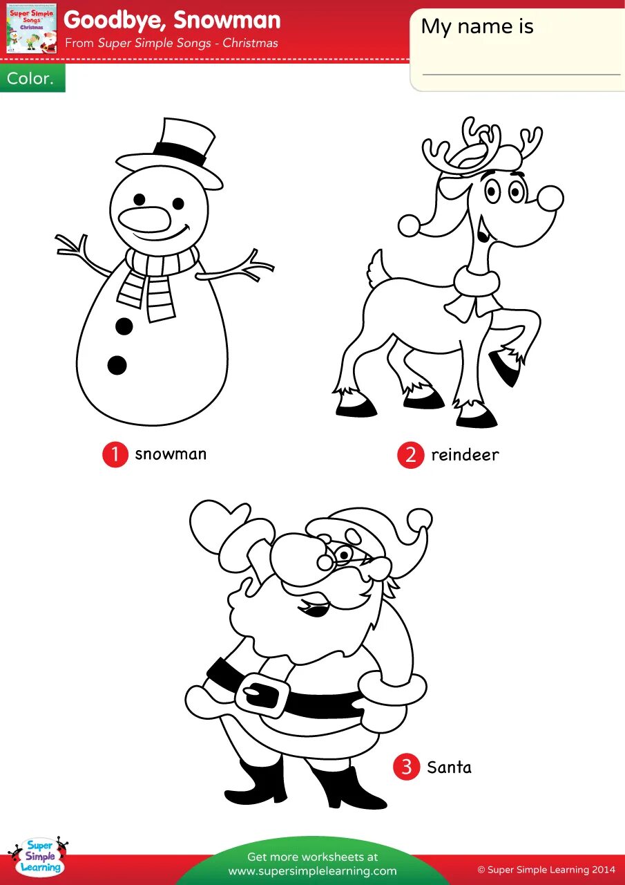 Christmas Vocabulary for Kids раскраска. Christmas Worksheets Worksheets. Goodbye Snowman. Snowman раскраска английский. Super simple songs bye