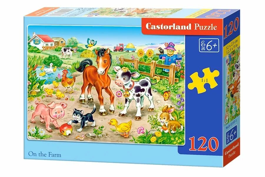 Пазл миди Касторленд 120. Пазл Castorland на ферме, 120 деталей. Пазл Castorland Farm (в-06489), 60 дет.. Пазл Castorland Farm (в-03136), 30 дет.. Пазл б