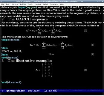 Latex environment