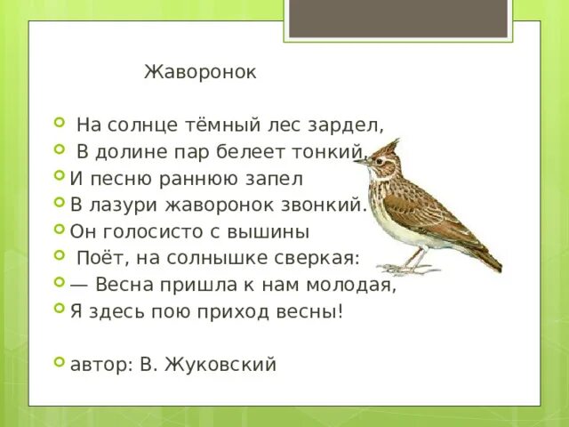 Песни жаворонков снова зазвенели в вышине. Жаворонок на солнце темный лес зардел. На солнце темный лес зардел в долине пар Белеет тонкий Жаворонок. На солнце темный лес зардел в долине пар Белеет тонкий и песню раннюю. Жаворонок на солнце темный.