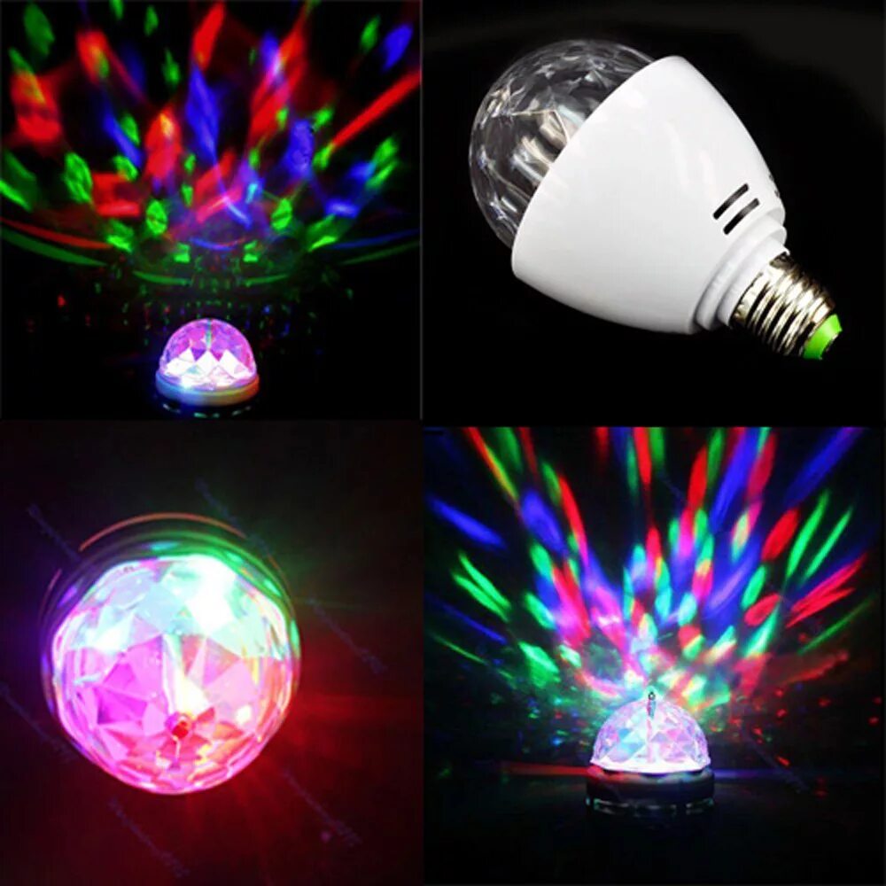 Led color rotating lamp. Диско-лампочка e27-rgb-230w. led 3w ac85-260v цветомузыка странный цоколь. цветомузыка tesla. светодиодная цму.