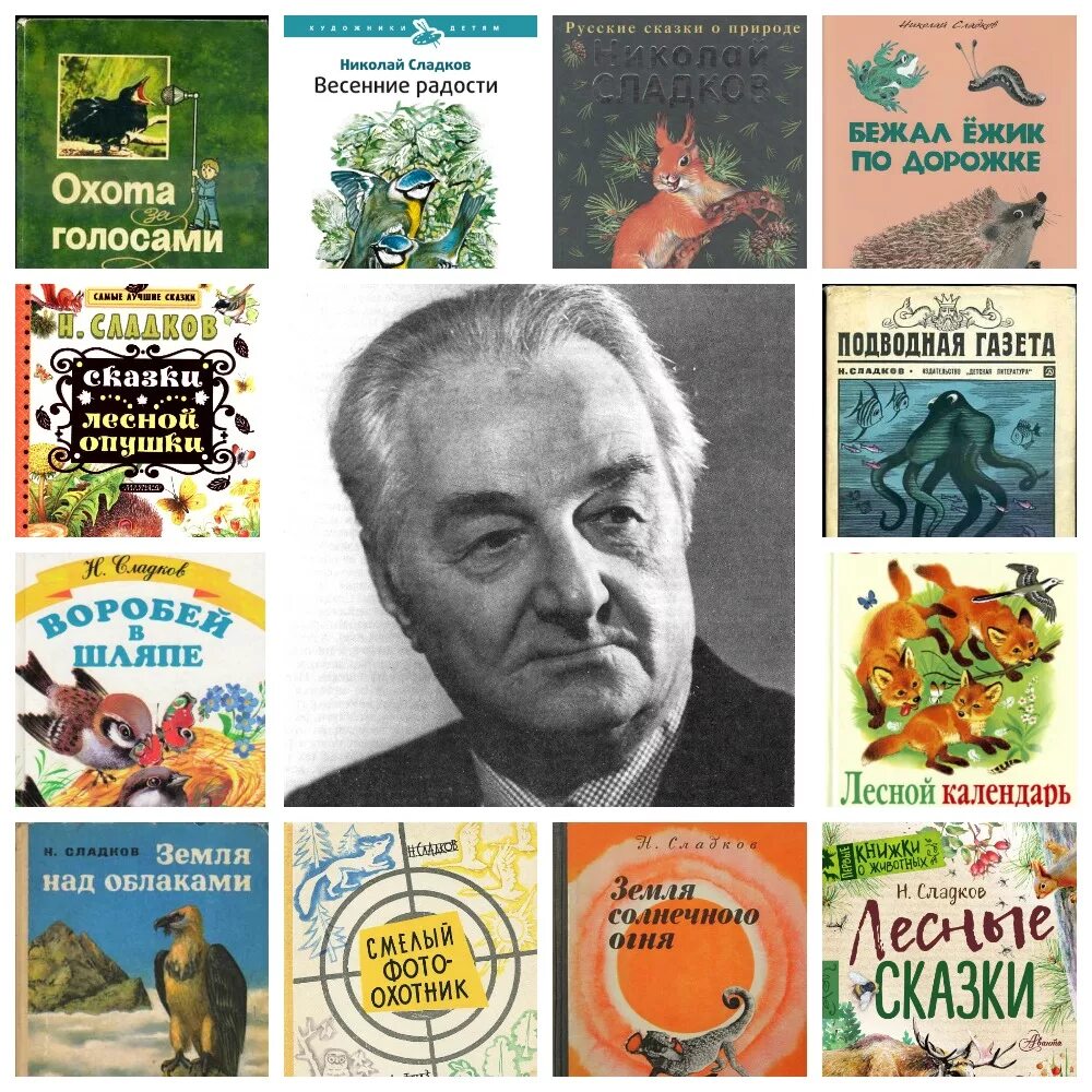 Круглый год сладков. Сладков писатель натуралист. Портрет Николая Сладкова писателя.
