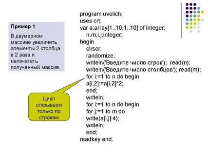 Array of integer в паскале