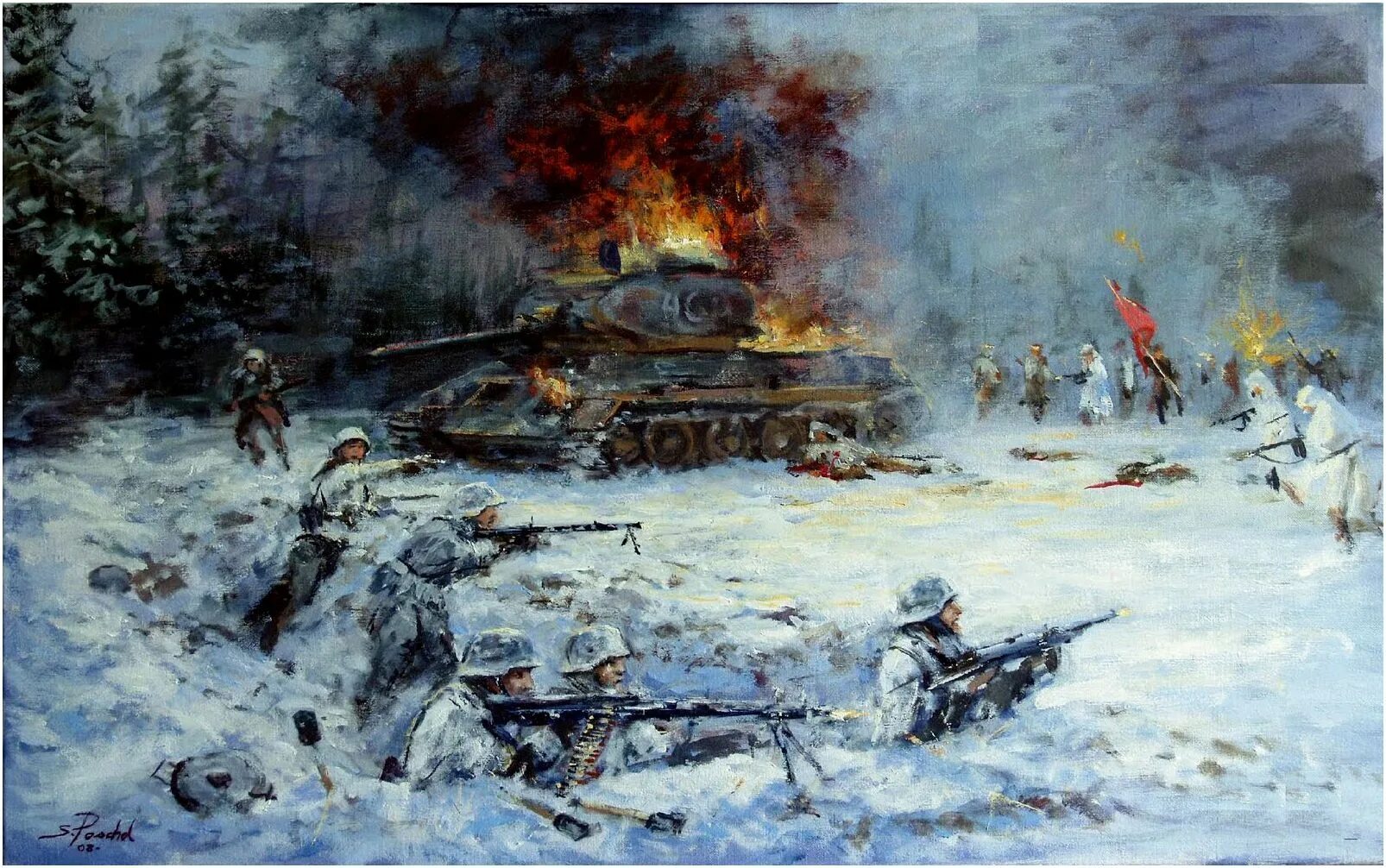 Сражения 42 года. Ржев 1942 битва. Диорама Ржевская битва. Битва под Ржевом.