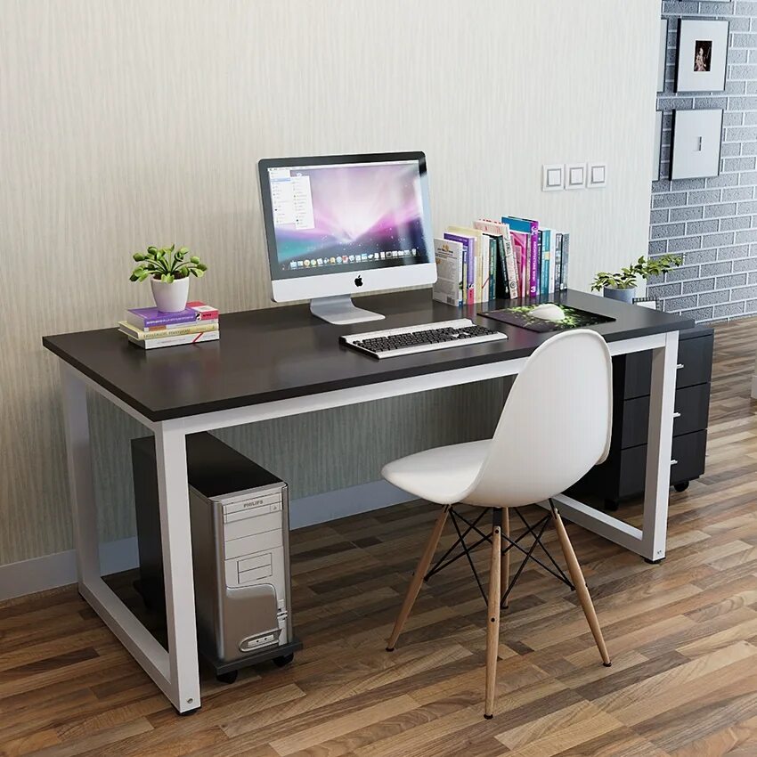 Table desk. Современный письменный стол. Письменный стол из ламината. Компьютерный стол из ламината. Письменный стол для 2.