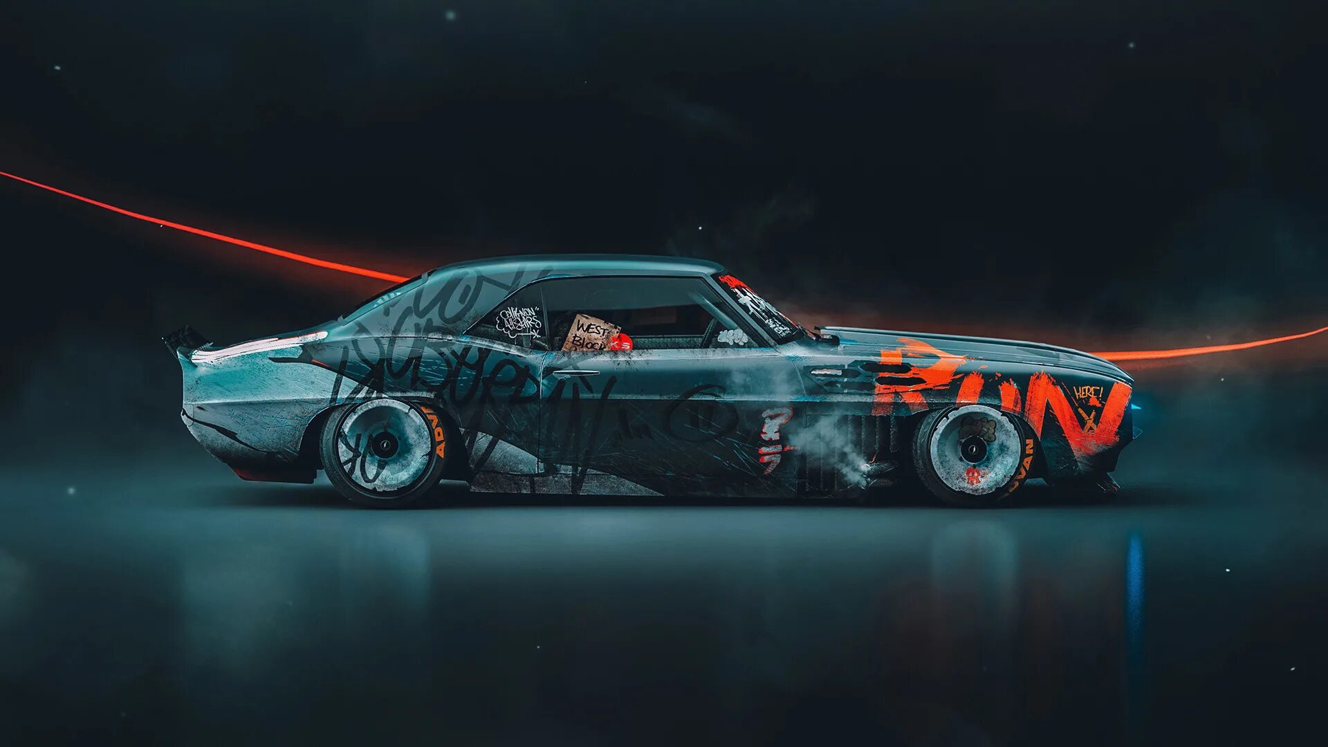 Злой басс. 2560x1080 авто. Киберпанк 2560x1080. Cyberpunk car.