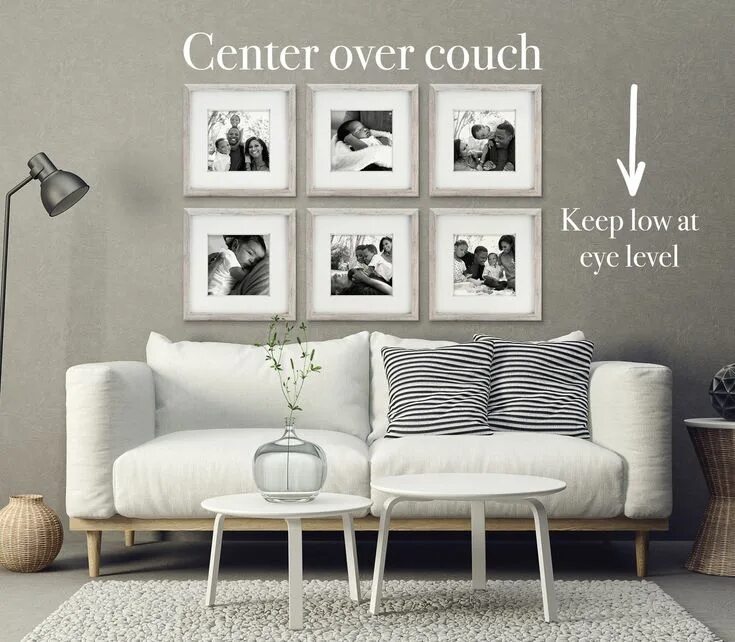 Frame above. Behind the frame картина с кухней. behind the frame. the lamp is behind the sofa.