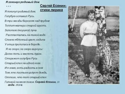 Стихотворение есенина покинул родной дом