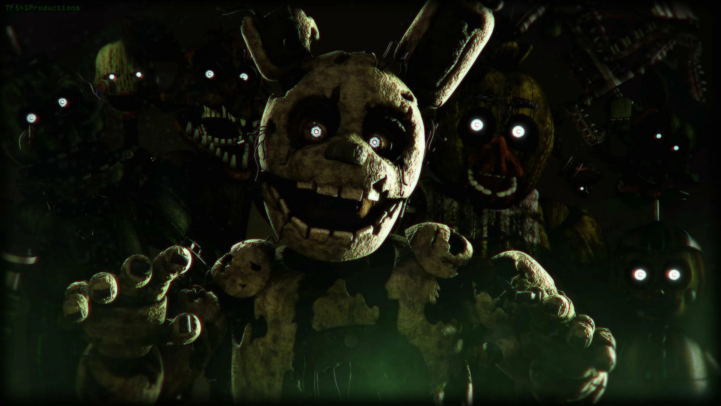 Фнаф живые обои. FNAF СПРИНГТРАП. СПРИНГТРАП ФНАФ 3. ФНФ ФНАФ. Спринг трап ФНАФ ар.