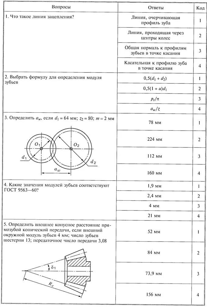 экзаменационные билеты по технической механике